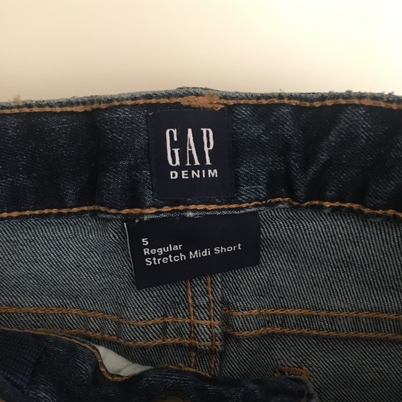 Gap Factory Kids Blue Denim Midi Shorts size 5 - Picture 2 of 7
